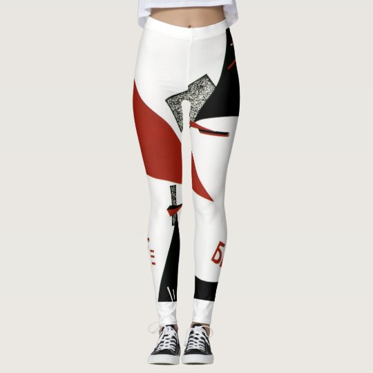 Beat the Whites with the Red Wedge Leggings | Zazzle.com