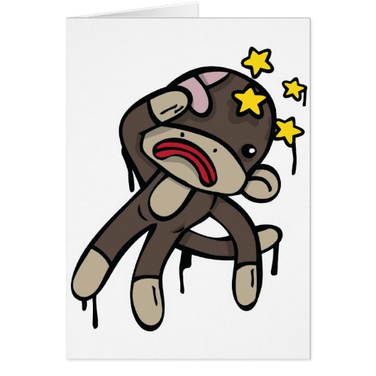 Beat up SOCK MONKEY Cards (Front)