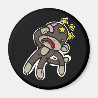 Beat up SOCK MONKEY Magnet