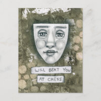 Beat You At Chess Postcard