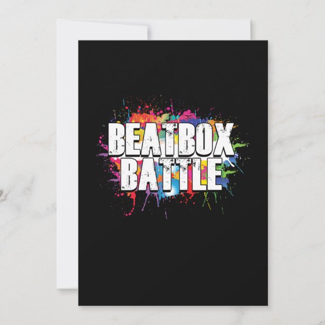 Beatbox Battle Graffiti Beatboxer DJ Rap Hiphop Gi Invitation (Front)