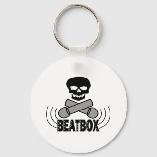 Beatbox Skull & Crossbone Mics Keychain
