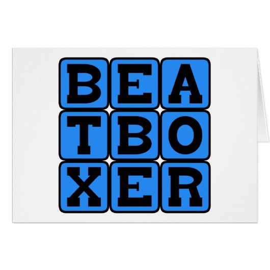 Beatboxer, Vocal Gymnastics Cards (Front Horizontal)
