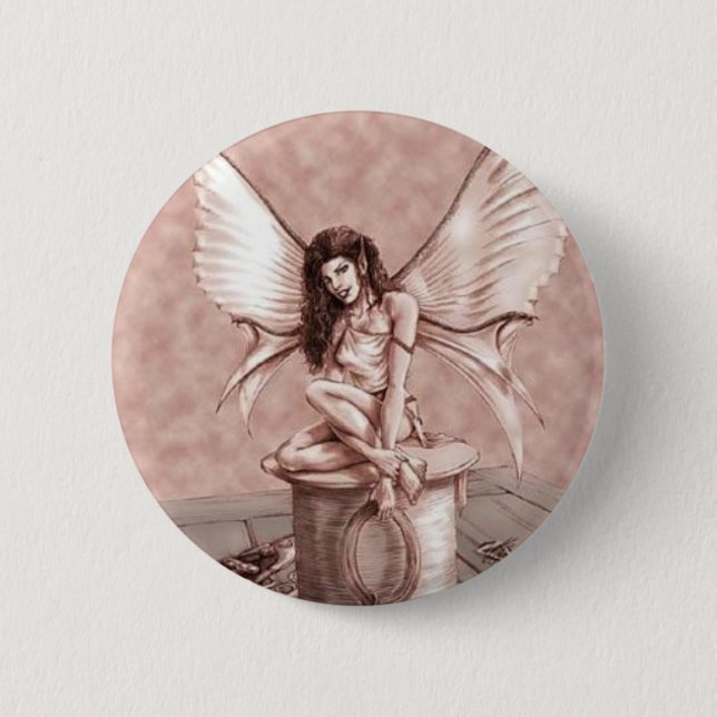 beatDayPinkFairy Pinback Button (Front)
