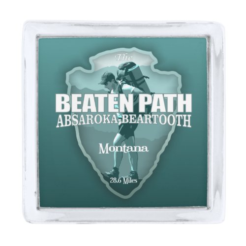 Beaten Path arrowhead T Silver Finish Lapel Pin