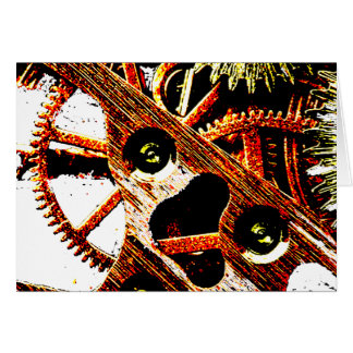 Beaten Up Clock Gears Cards