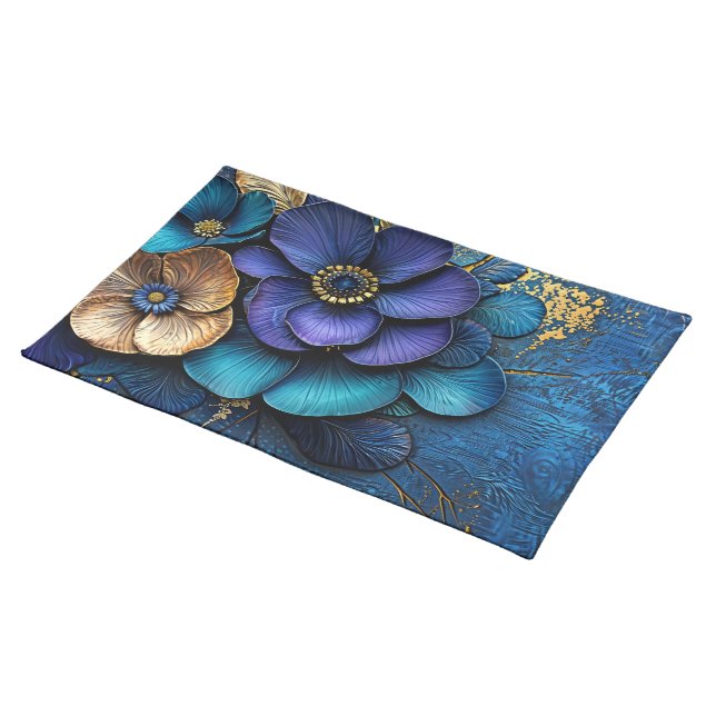 Beatiful 3D flowers Cloth Placemat (On Table)