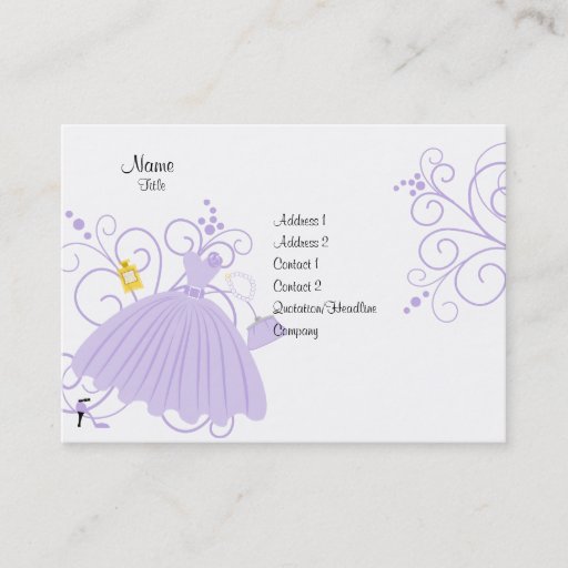 Customizable Beatiful, Beautiful Dress Business Cards