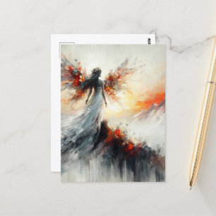 Beatiful Fairy on the mountain fantasy Postcard