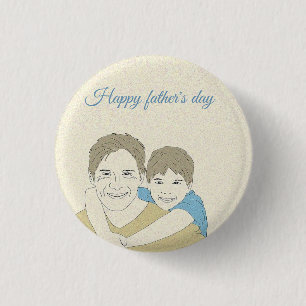 Beatiful Happy Father's day Button
