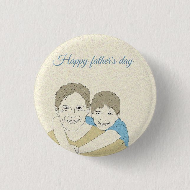 Beatiful Happy Father's day   Button (Front)