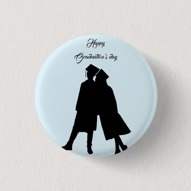 Beatiful Happy Graduations day Button (Front)