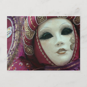 beatiful mask of Venice Postcard