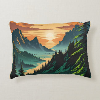 Beatiful sunset accent pillow