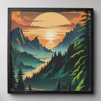 Beatiful sunset peel and stick photo tile
