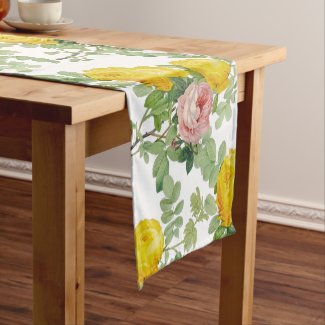 Beatiful Vintage Pink and Yellow Rose Floral 