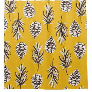 Beatiful vintage Seamless color autumn elements of Shower Curtain