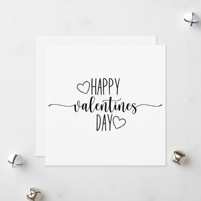 Beatifull minimalist editable valentine card (Front/Back In Situ)