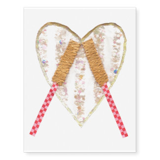 Beating Heart Drum Temporary Tattoo