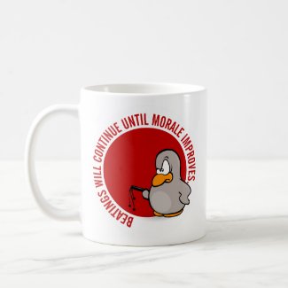 Beatings will continue until morale improves mug