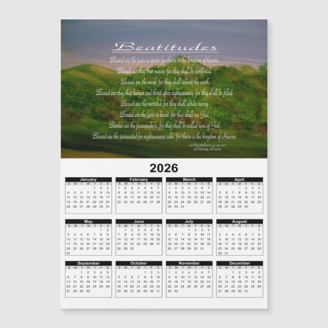Beatitudes 2026 Calendar (Front)
