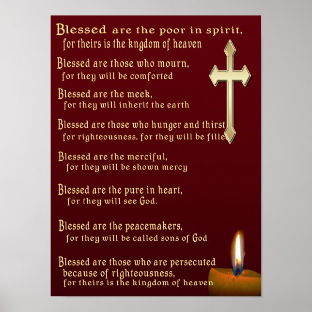 Beatitudes art poster (Front)