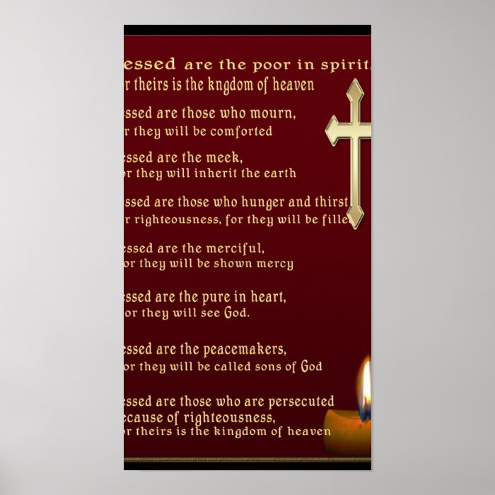 Beatitudes art poster