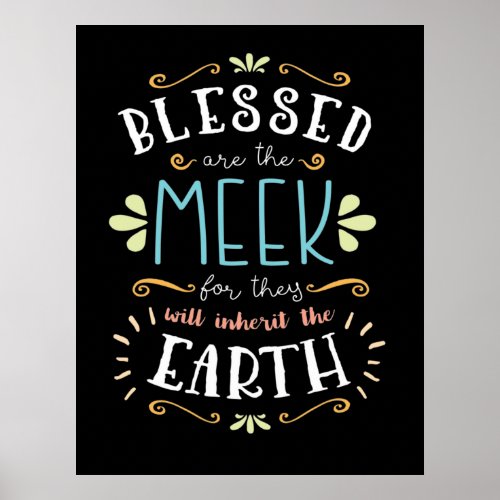 Beatitudes Blessed are the Meek Poster