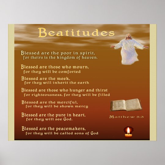 Beatitudes Christian poster | Zazzle.com