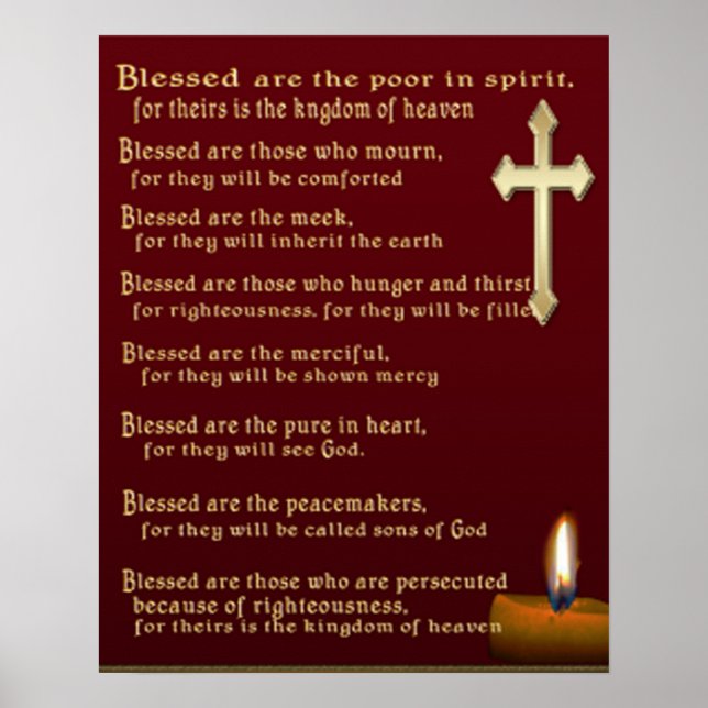 Beatitudes Christian posters (Front)
