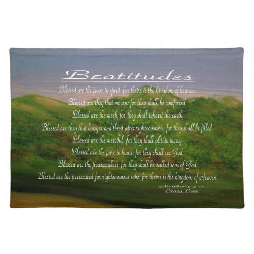 Beatitudes  cloth placemat