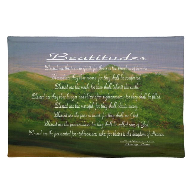Beatitudes  cloth placemat (Front)