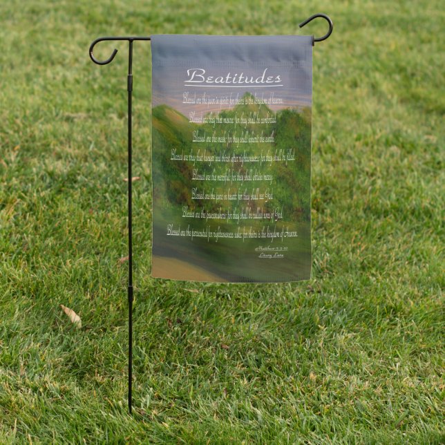 Beatitudes Garden Flag (In SItu)