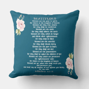 Beatitudes & Olive Branches Matthew 5:3-11 Throw P Pillow