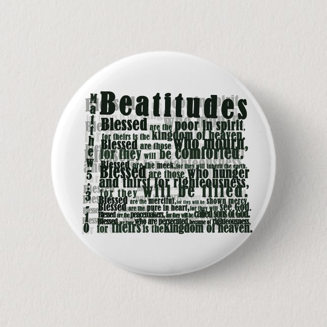 BEATITUDES PINBACK BUTTON (Front)