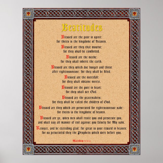 Beatitudes Poster (Front)