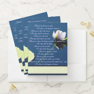 Beatitudes waterlily pocket folder