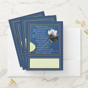 Beatitudes waterlily pocket folder