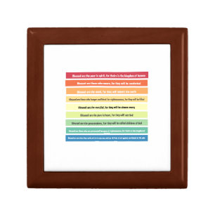 Beatitudes Wooden Jewelry Keepsake Box