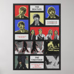 beatles, classic rock, vintage band, british music poster