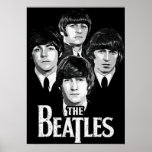beatles, classic rock, vintage band, british music poster