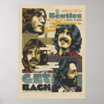 beatles, classic rock, vintage band, british music poster