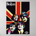 beatles, classic rock, vintage band, british music poster