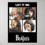 beatles, classic rock, vintage band, british music poster