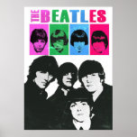 beatles, classic rock, vintage band, british music poster