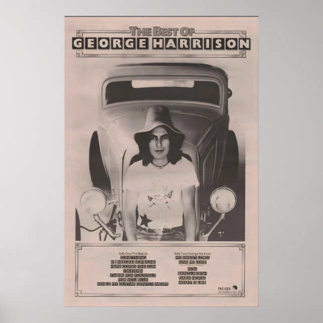 BEATLES POSTER 1976 George Harrison - original NME (Front)