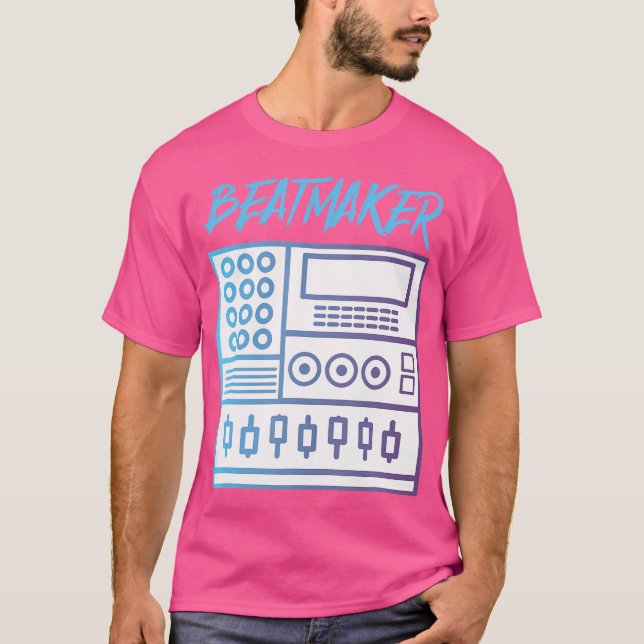 Beatmaker Drum Machine Bass Lover Dj Musician T-Shirt (Front)