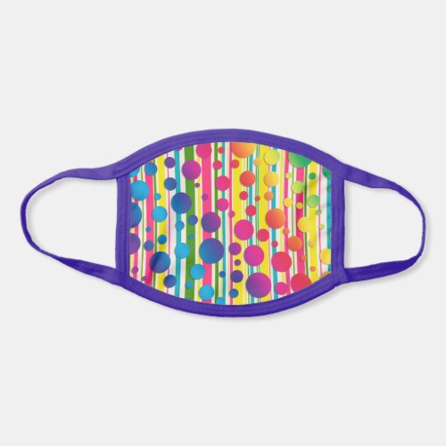 Beatnik Bubbles Retro Polka Dot Striped Face Mask