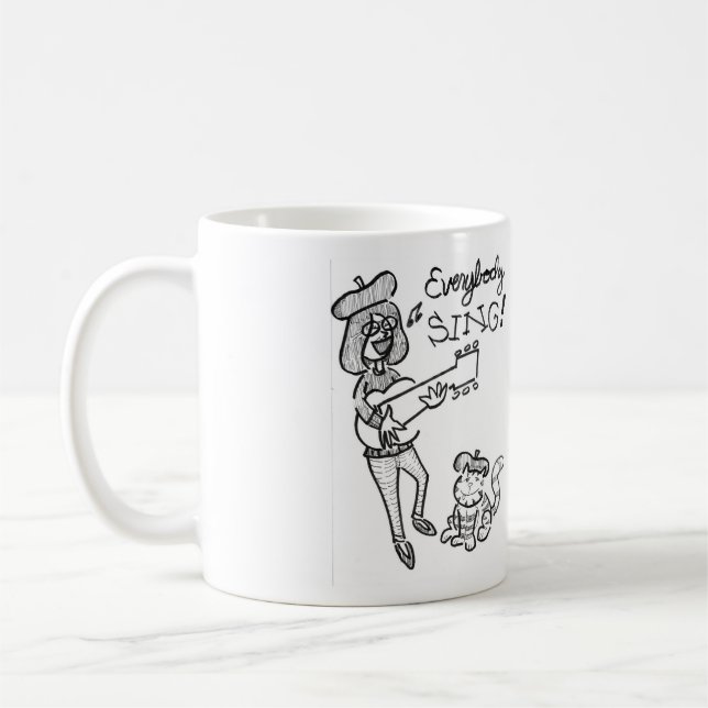 Beatnik Chick and Eddie Coffee Mug (Left)