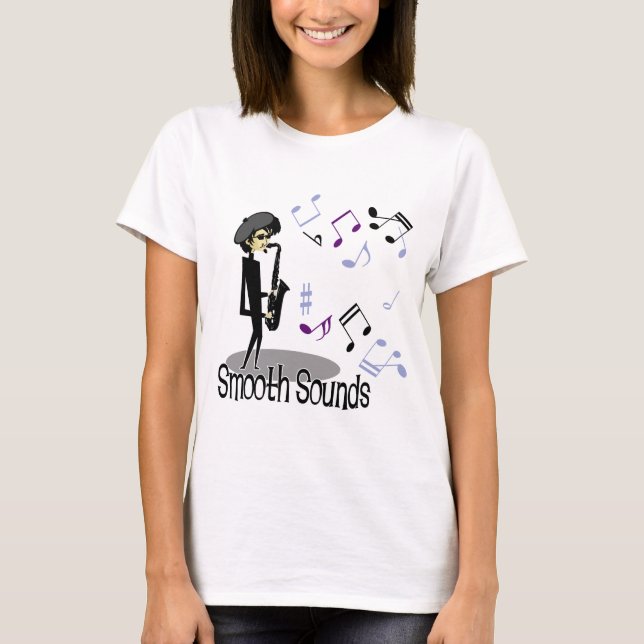 Beatnik Jazz Saxophone Player T-Shirt (Front)